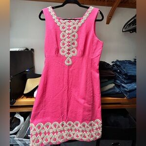 Lily Pulitzer dress 12 coral and gold